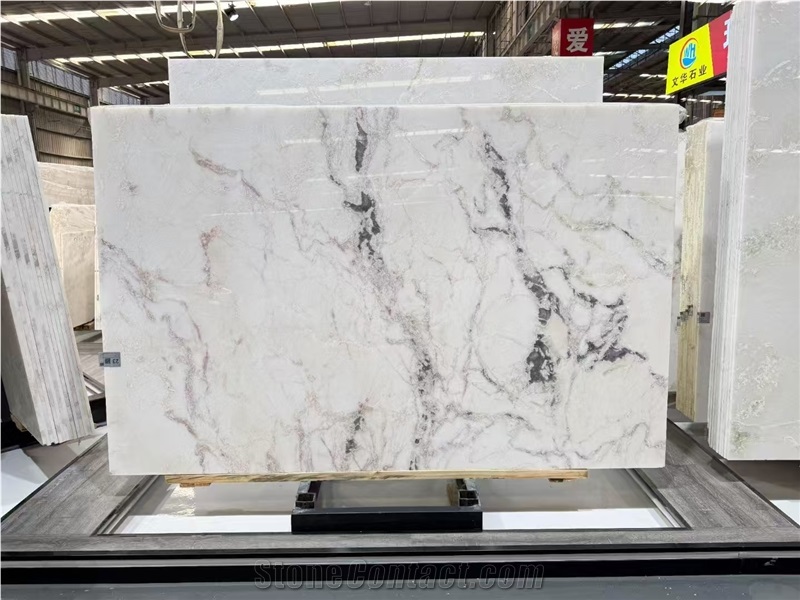 Namibia Oyster White Marble Slab Flooring Wall Tiles