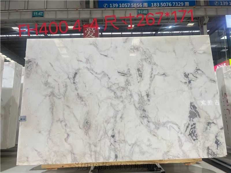 Namibia Oyster White Marble Slab Flooring Wall Tiles