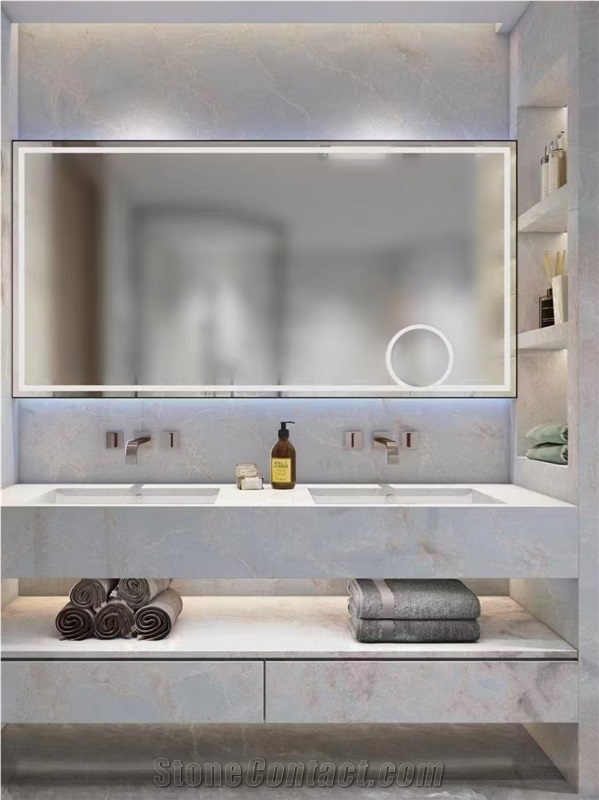 Namibia Oyster White Marble Slab Flooring Wall Tiles