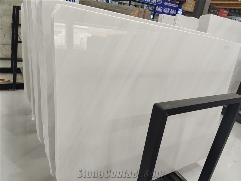Polished Book Matching Slabs Sivec White Marble Slabs