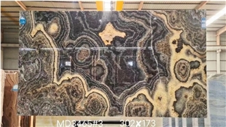 Translucent Black Dragon Onyx Brown Onyx Mon Amour Slabs