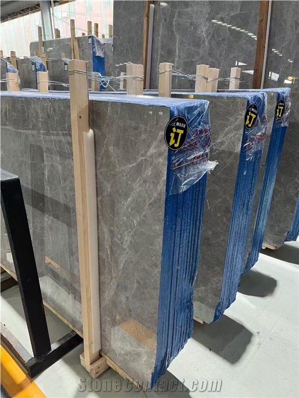 Turkey Hermes Gray Marble Slab For Cutting Floor Tiles