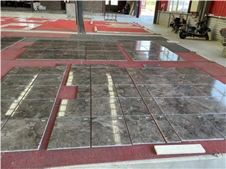 Turkey Tundra Grey Marble Slab Customized Size Floor Tiles