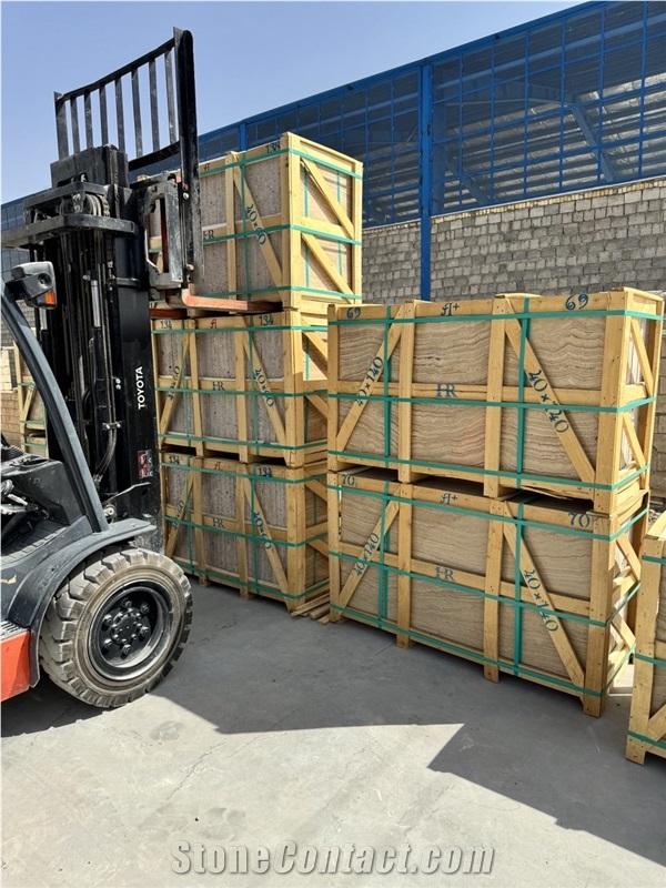 Atashkooh Light Travertine Tiles, Slabs