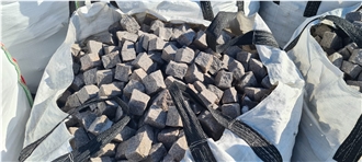 Bohus Red Granite Cobblestones Rough-Split