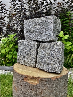 Grey Granite Cobblestones  Rough-Split