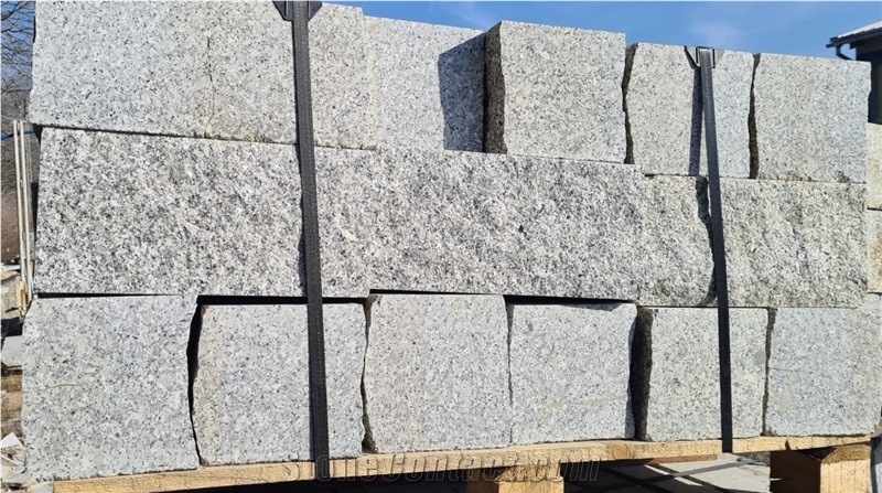 Grey Granite Sawn And Split Wall Stone 20/20/40 Cm Masonry