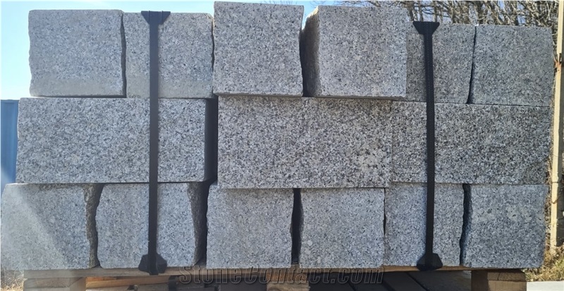 Grey Granite Sawn And Split Wall Stone 20/20/40 Cm Masonry