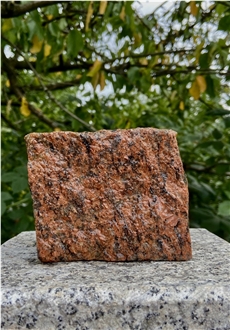 Red Vanga Granite Cobblestones Rough-Split
