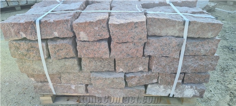 Vanga Red Granite Rough-Split Wallstone10/20/40Cm Masonry