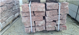 Vanga Red Granite Rough-Split Wallstone10/20/40Cm Masonry