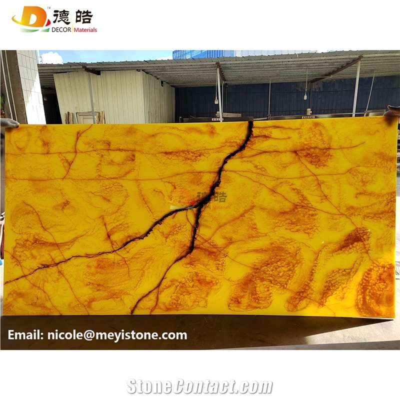 Backlit Onyx Faux Alabaster Sheets Wall