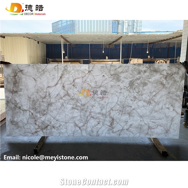 Backlit Onyx Faux Alabaster Sheets Wall
