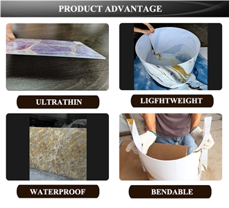 Backlit Onyx Lightweight Ultrathin Artificial Stone Slabs