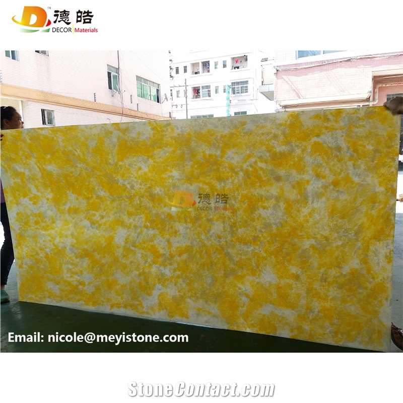 Backlit Onyx Panels Faux Alabaster