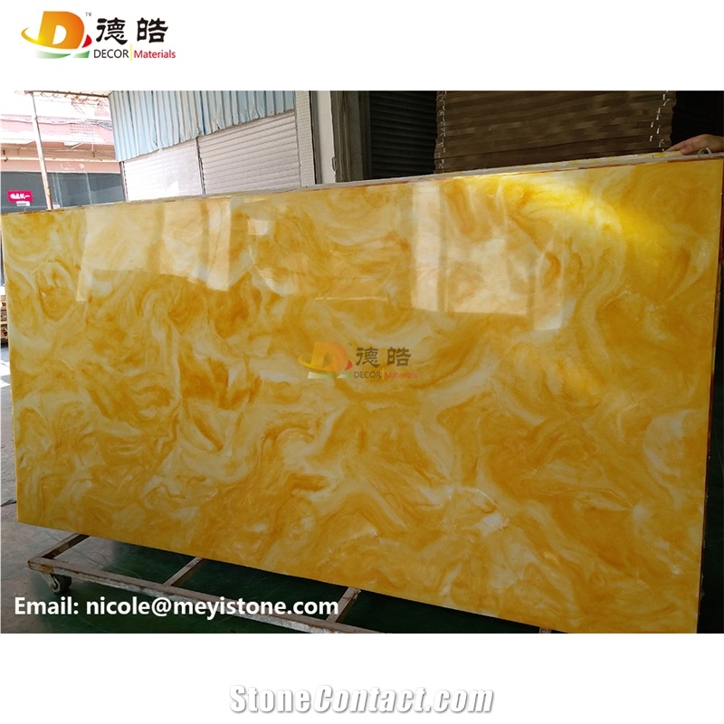 Backlit Onyx Panels Faux Alabaster