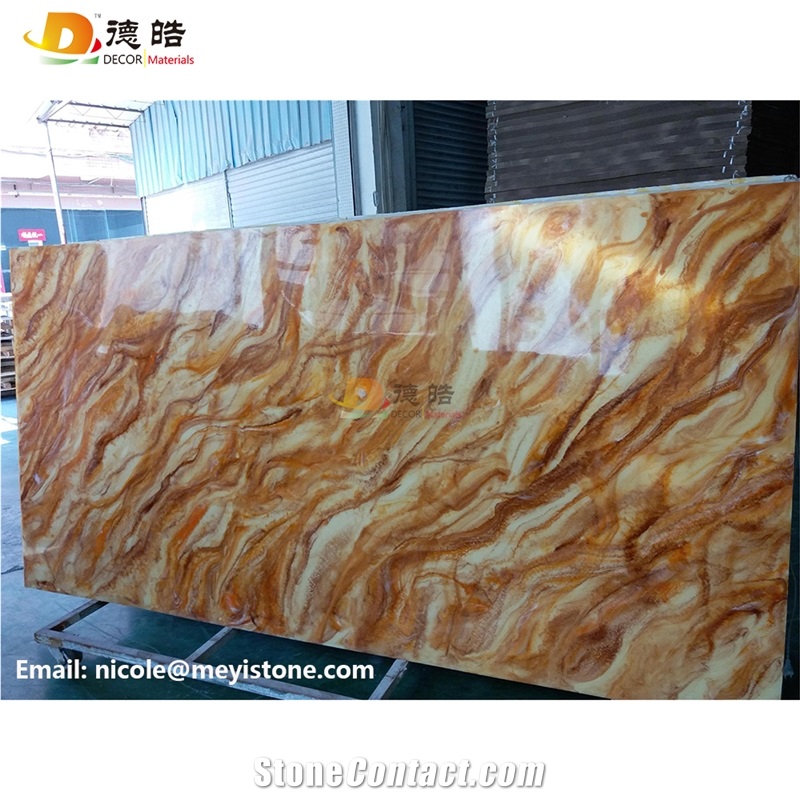 Backlit Onyx Panels Faux Alabaster