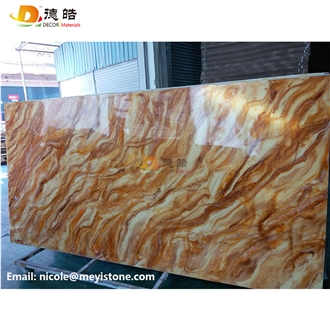 Backlit Onyx Panels Faux Alabaster
