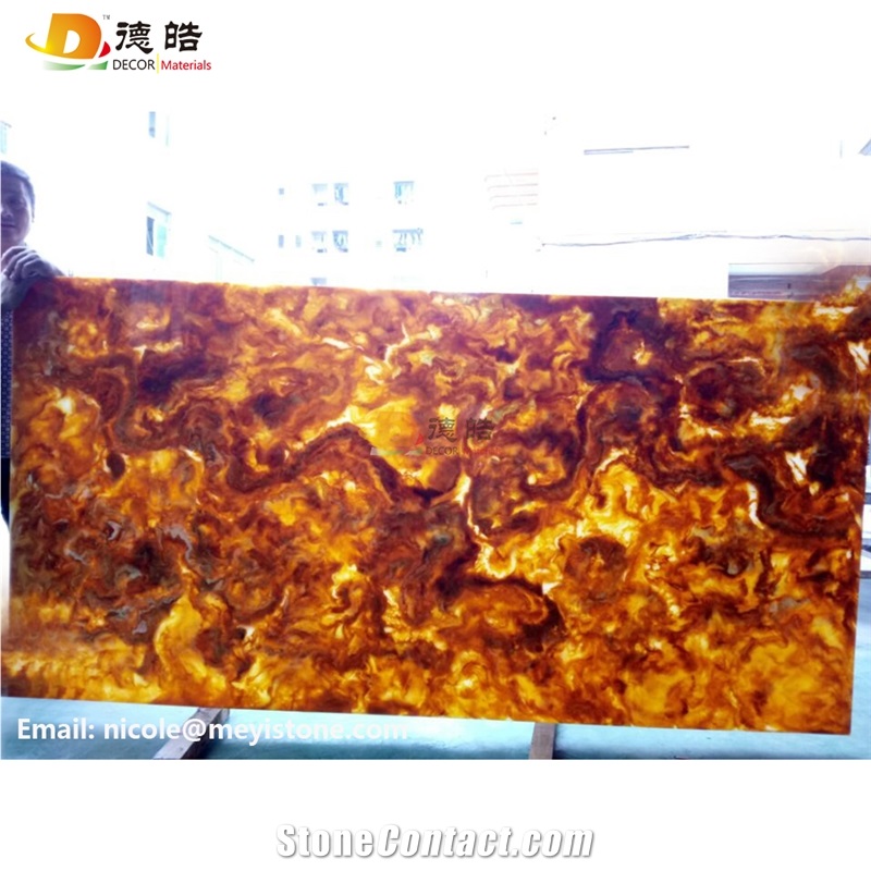 Backlit Onyx Translucent Stone Artificial Stone