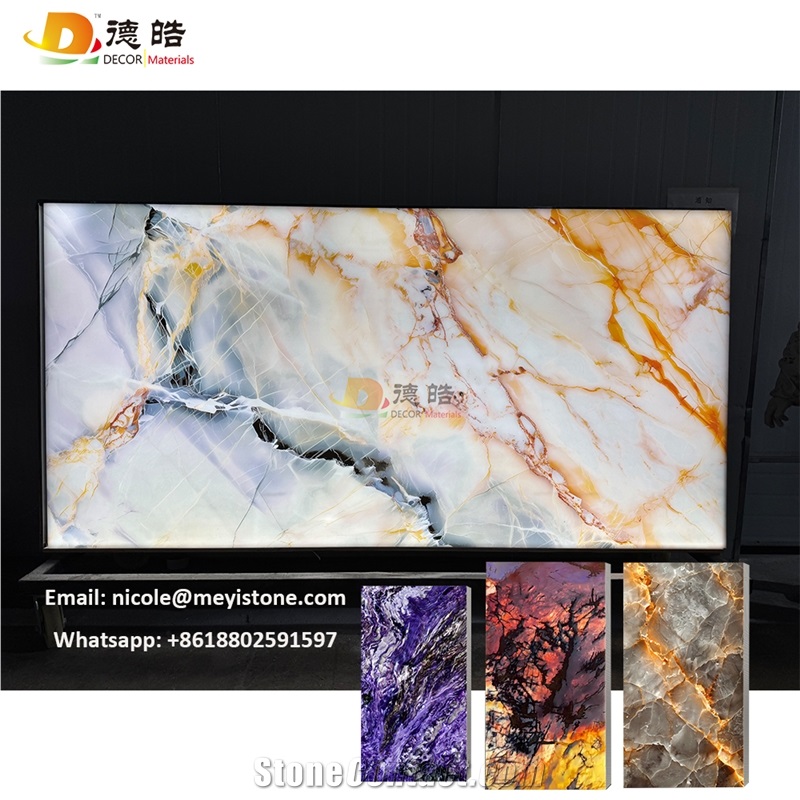 Customized Backlit Onyx Faux Alabaster