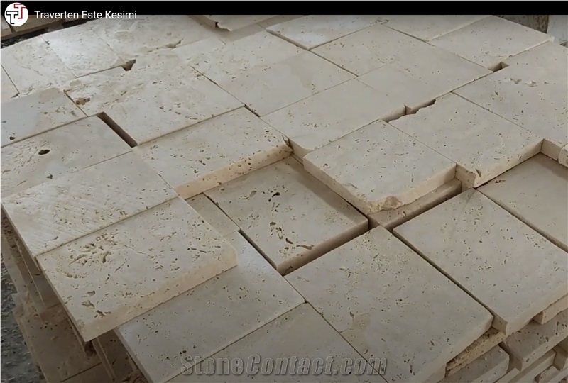 Denizli Classic Light Travertine – Sawn Cut Tiles