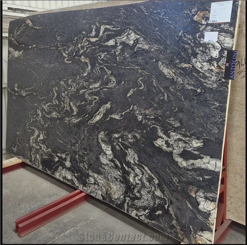 Clearance 003 - Titanium Gold Granite Leather Finish Slabs
