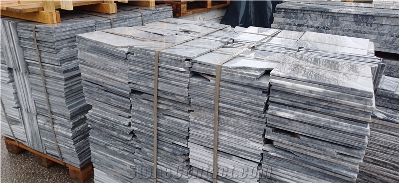 Bardiglio Nuvolato Marble Broken Tiles For Mosaics