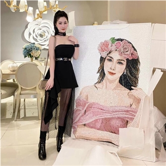 Interior Villa Wall Mural  Mosaic Pattern Decorations