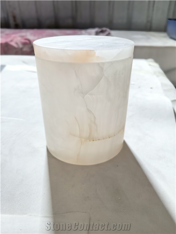 White Onyx Candle Jar Home Decoration Products