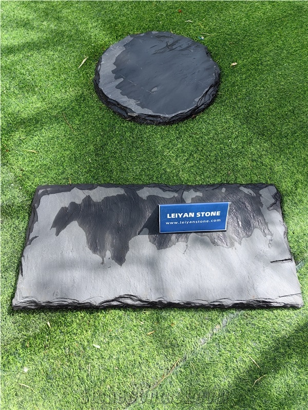 New Black Slate Garden Stepping Stone Pavers