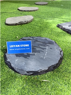 New Black Slate Garden Stepping Stone Pavers