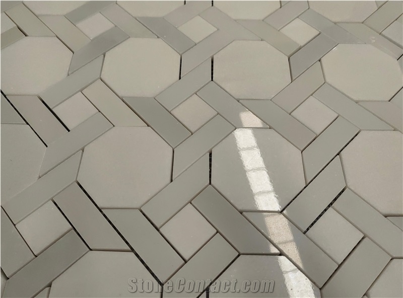 Basketweave Twist Shape White Mosaic Mosaic Tiles