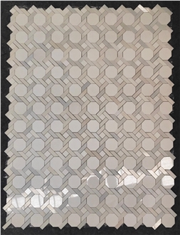 Basketweave Twist Shape White Mosaic Mosaic Tiles