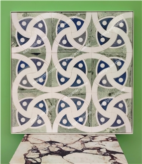 Blue Celeste,Windmills Marble Mosaic Tiles