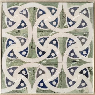 Blue Celeste,Windmills Marble Mosaic Tiles