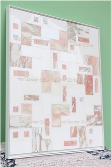 Norwegian Rose Marble Tile Mosaic Wall  Mosaic Design