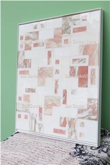 Norwegian Rose Marble Tile Mosaic Wall  Mosaic Design