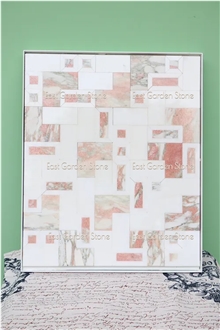 Norwegian Rose Marble Tile Mosaic Wall  Mosaic Design