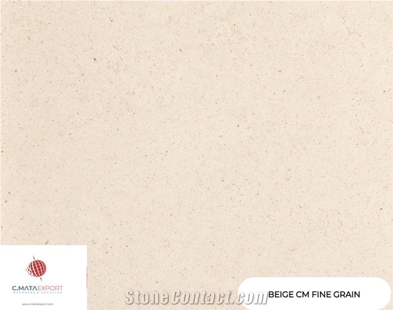 Beige CM Finene Grain Limestone Tiles, Slabs