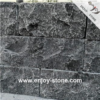 Split And Tumbled Dark Limestone Tiles For Wall Cladding