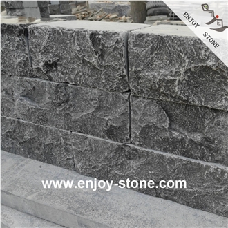 Split And Tumbled Dark Limestone Tiles For Wall Cladding