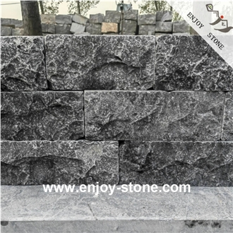Split And Tumbled Dark Limestone Tiles For Wall Cladding