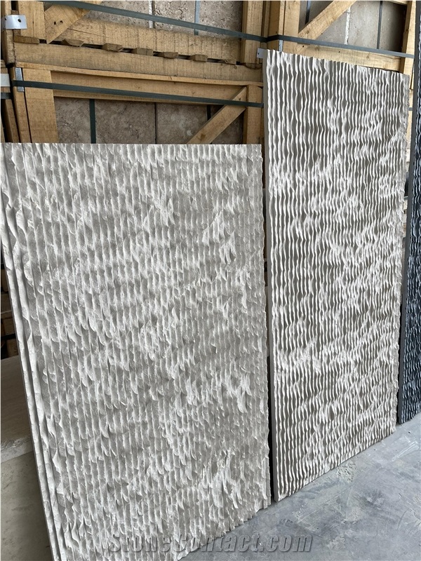 Gohare / Gohara Limestone Cut-Broken Combed Tiles