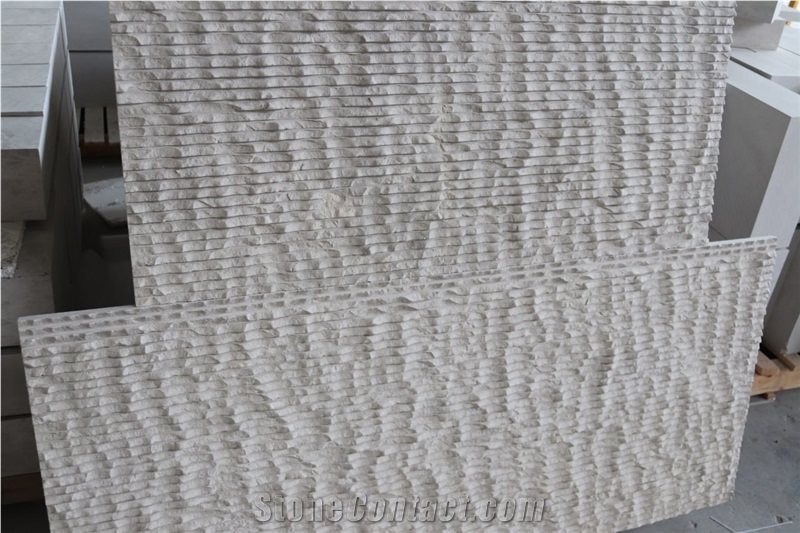 Gohare / Gohara Limestone Cut-Broken Combed Tiles
