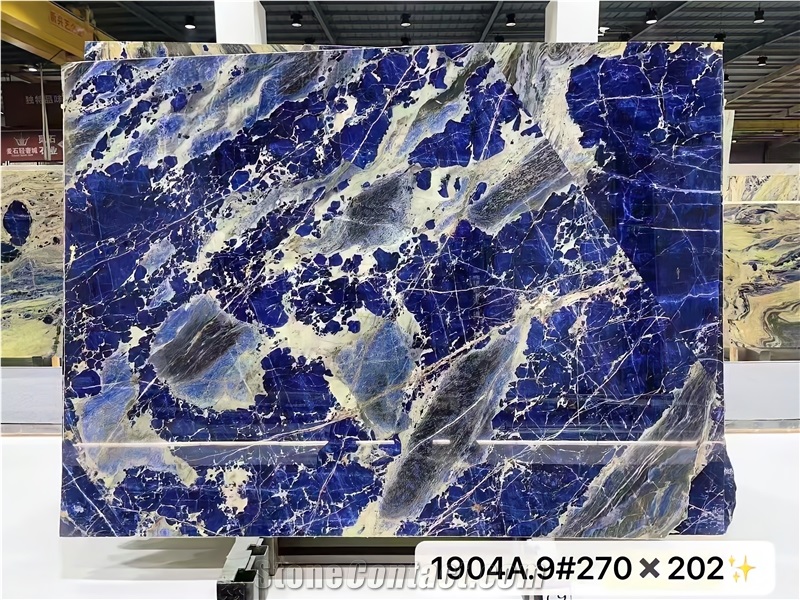 Brazilian Sodalite Blue Azul Bahia Luxurious Quartz Slabs