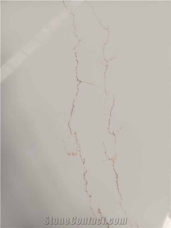 Quartz Slab Artificial Stone Slabs Gold Pattern 6041-1