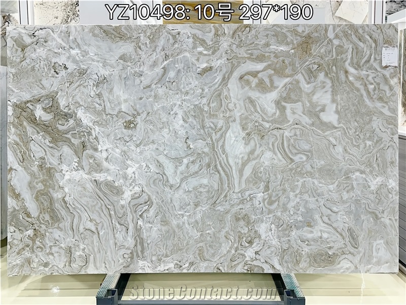 Avalanche White Marble Slab Tiles