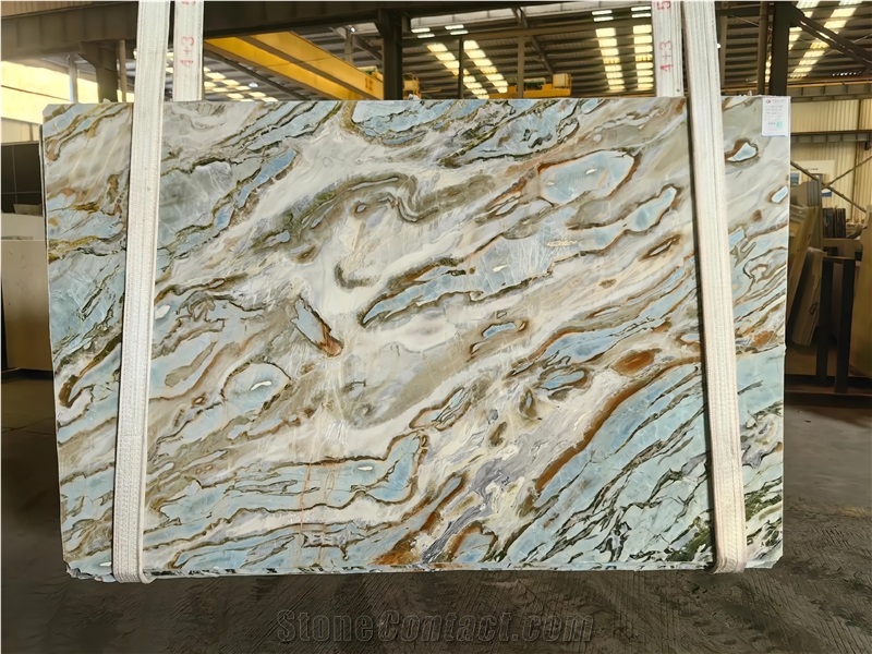 Maldives Blue Marble Tiles Slab