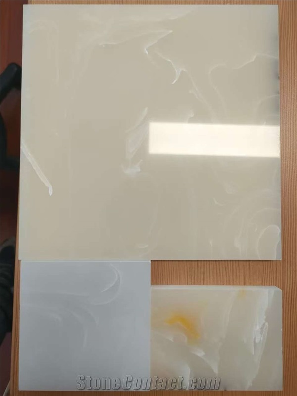 Golden Silk/ Mango Silk/ White Jade Artificial Stone Slabs