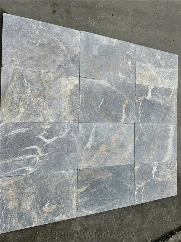 Multicolor Marble Orange Tones Grey Tiles